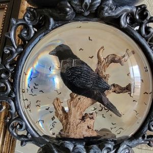 Bath & Body 3wick globe pedestal raven bats dead tree lights up sound